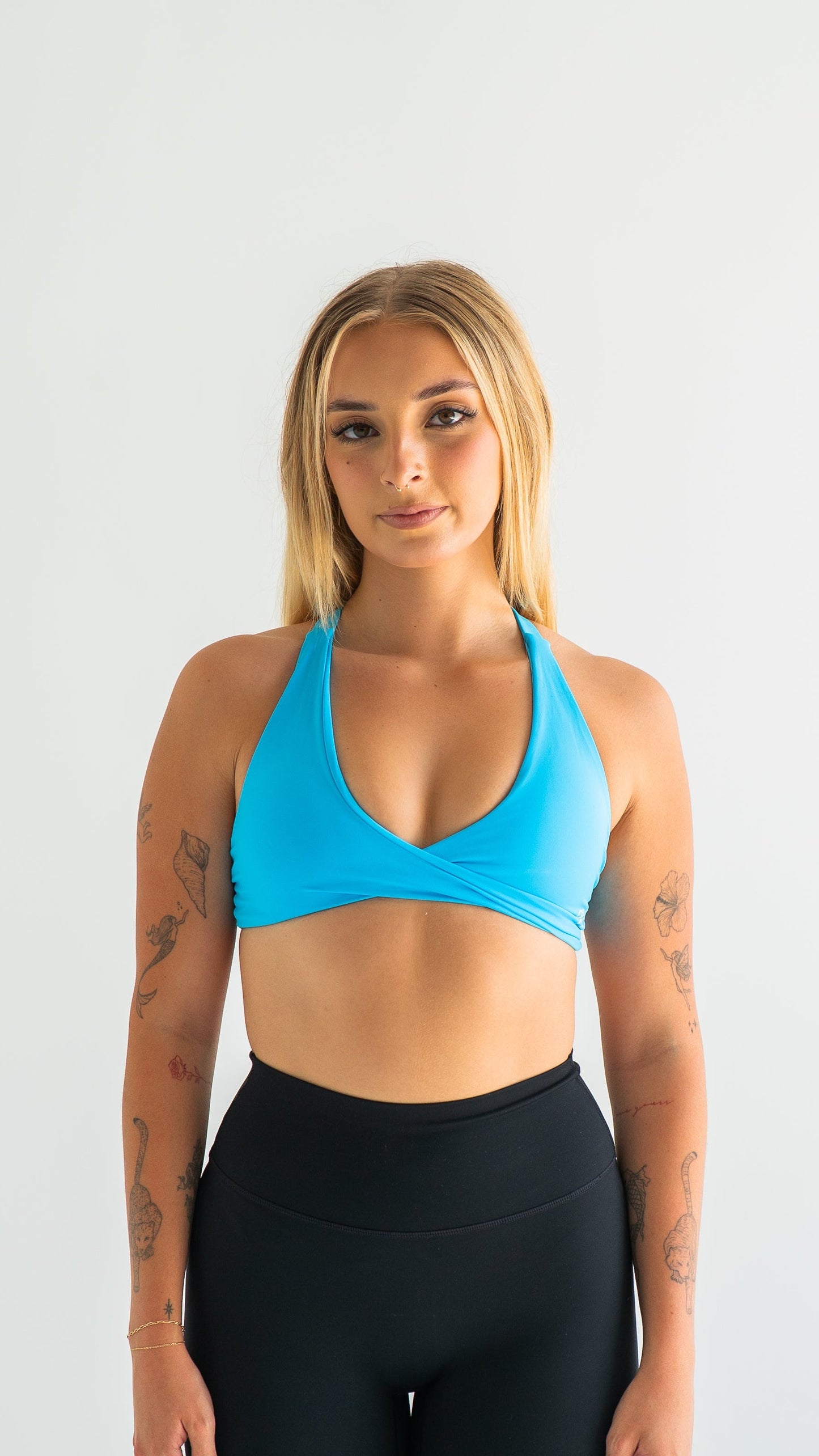 Vital Twist Bra - Light Blue