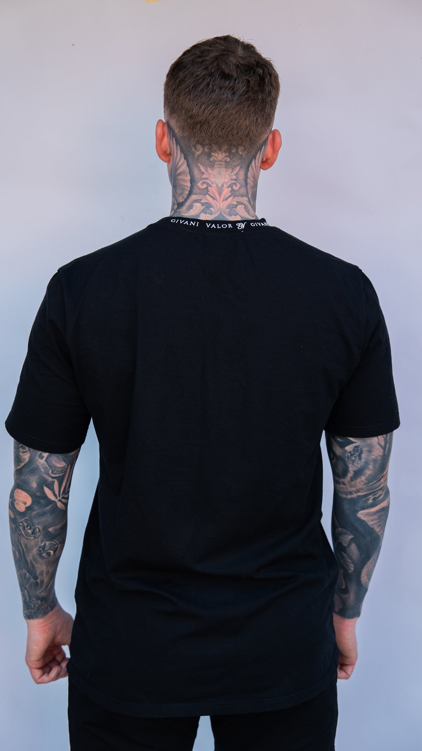 GV collar logo - Black/White