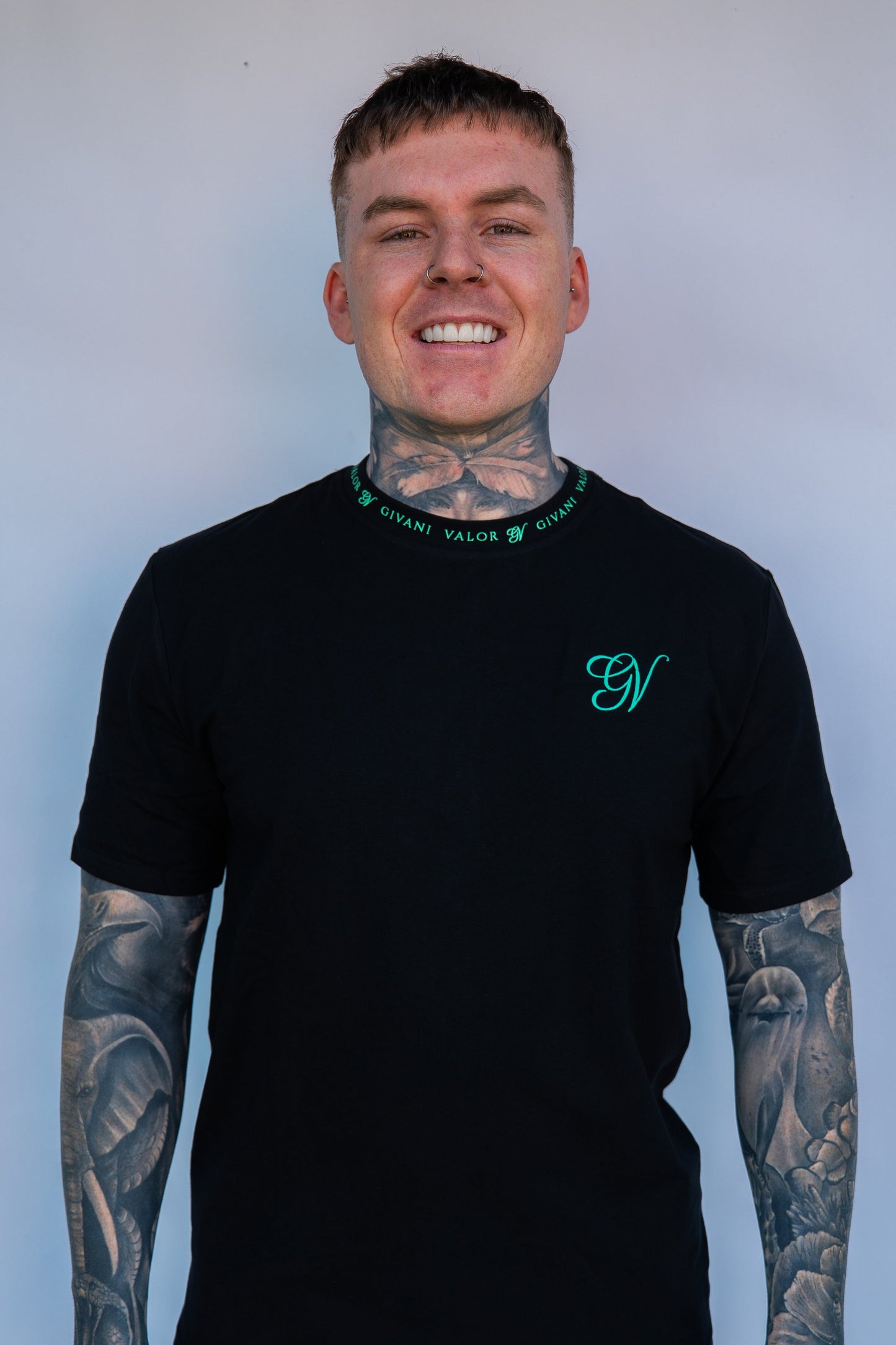 GV collar logo - Black/Green