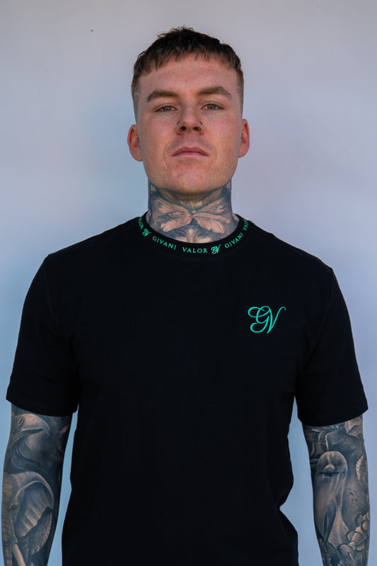 GV collar logo - Black/Green